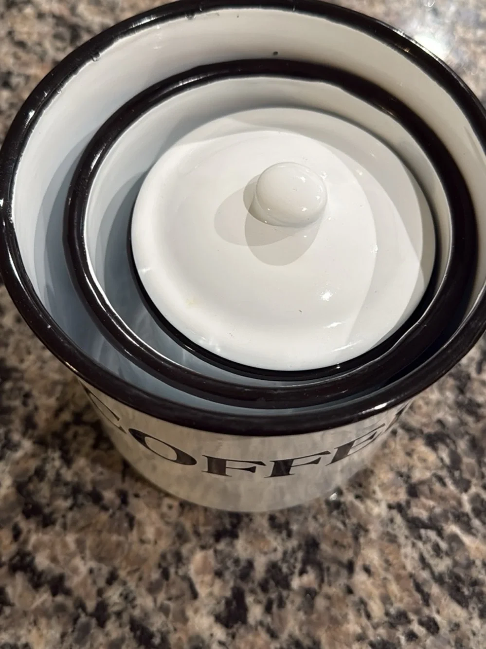 Classic White Enamel Coffee, Tea & Sugar Canister Set